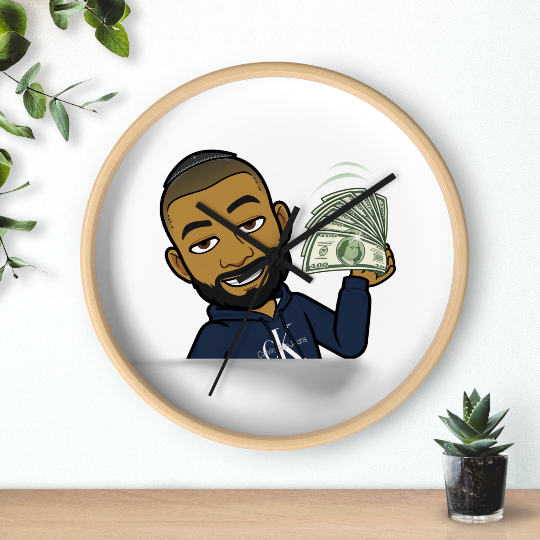 Dov's Funny Cartoon Wall Clock - Motivational Decor, Gift for Entrepreneurs, Office Clock, Unique Home Decor, Geeky Wall Art