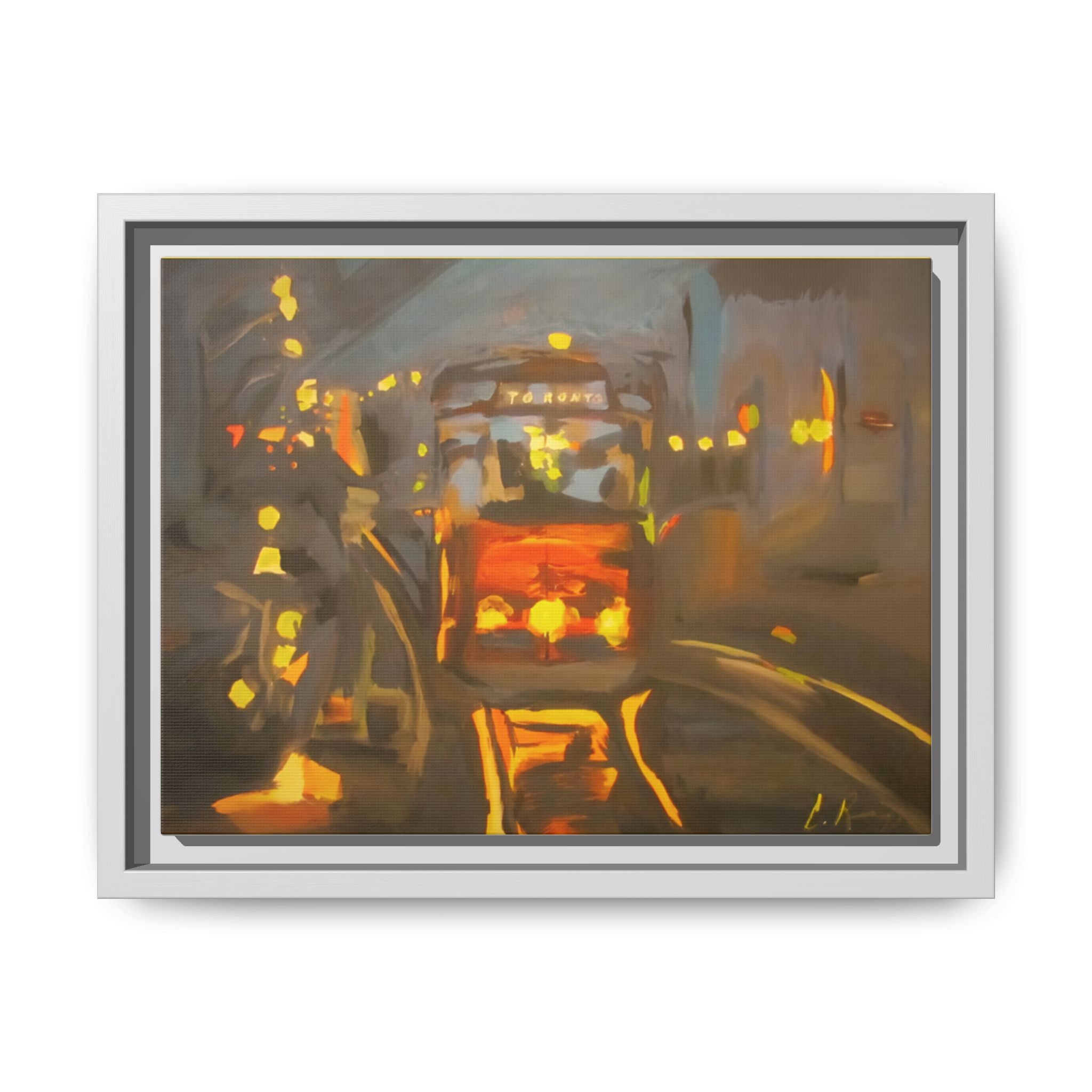 Colorful Cityscape Framed Canvas Art by Dovid Remy, Modern Wall Decor for Home or Office, Unique Gift for Art Lovers, Vibrant Artwork for Living Spaces