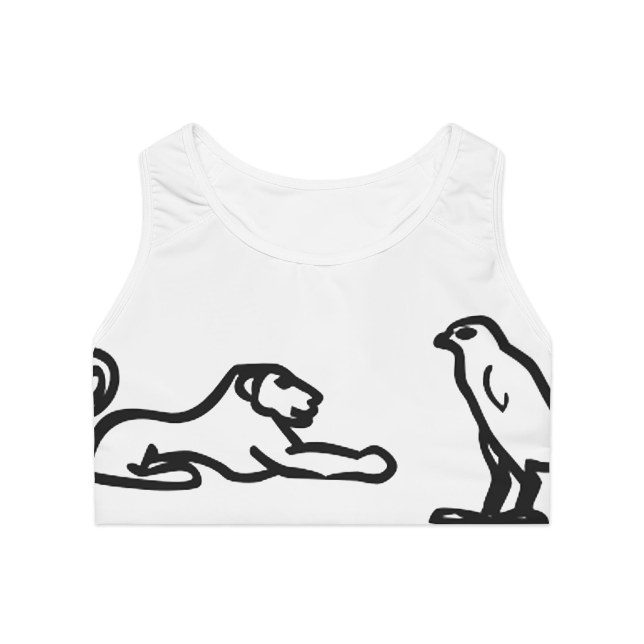 Limite Edition Stylish Sports Bra, Animal Print Workout Top, Activewear for Yoga, Fitness Gift, Unique Love Language Design