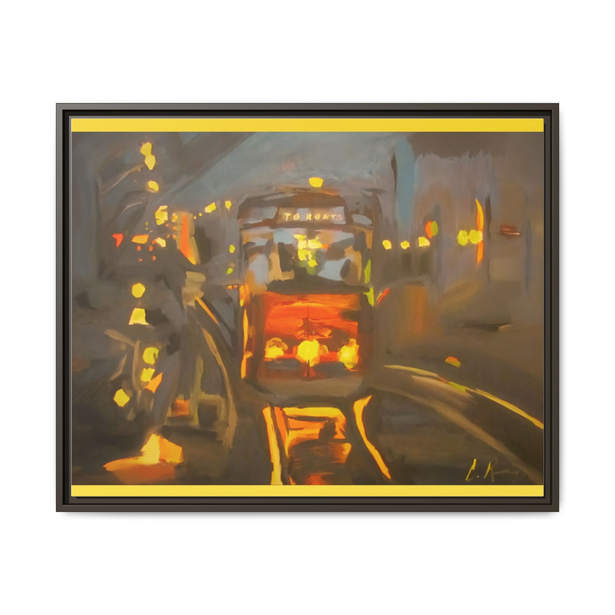 Colorful Cityscape Framed Canvas Art by Dovid Remy, Modern Wall Decor for Home or Office, Unique Gift for Art Lovers, Vibrant Artwork for Living Spaces