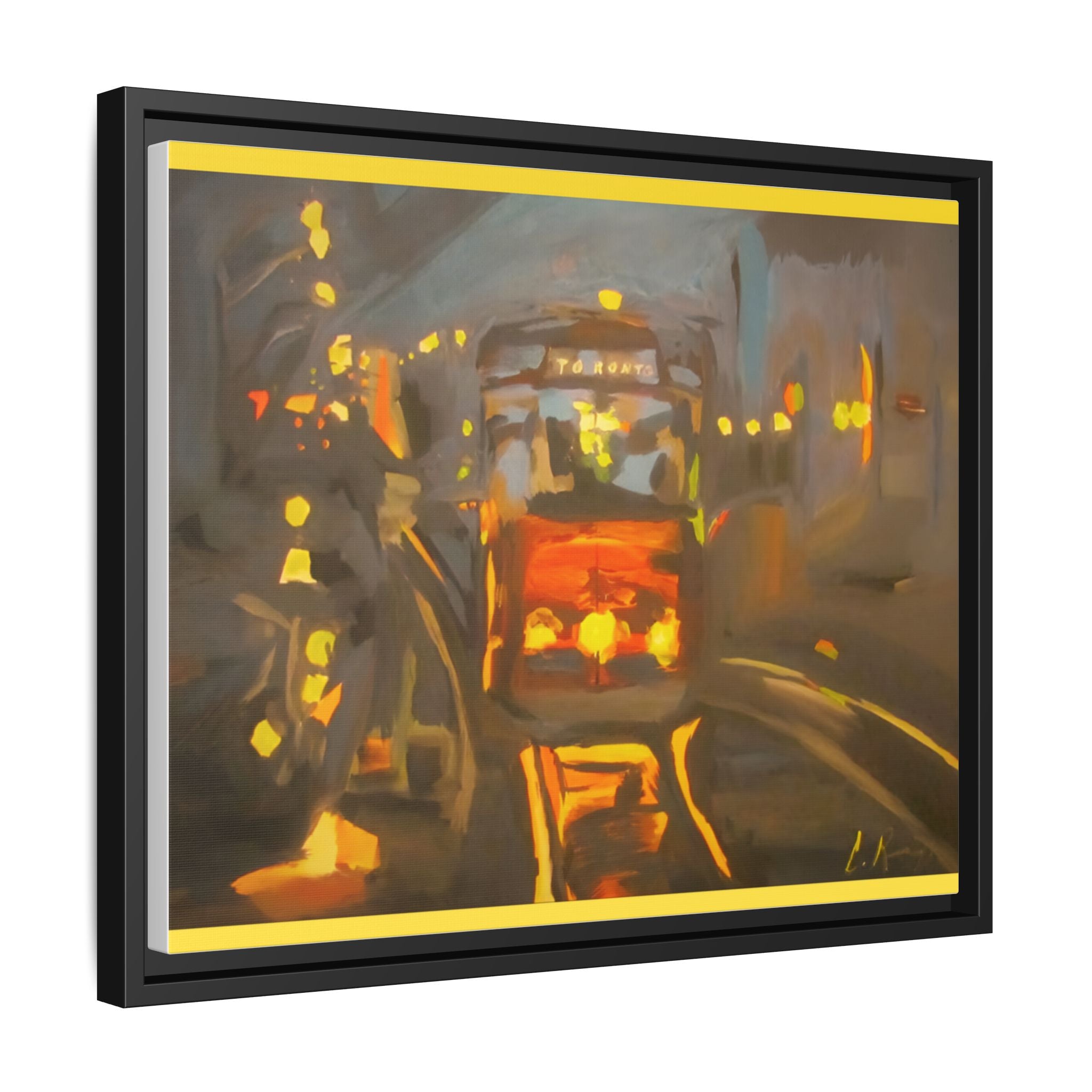 Colorful Cityscape Framed Canvas Art by Dovid Remy, Modern Wall Decor for Home or Office, Unique Gift for Art Lovers, Vibrant Artwork for Living Spaces