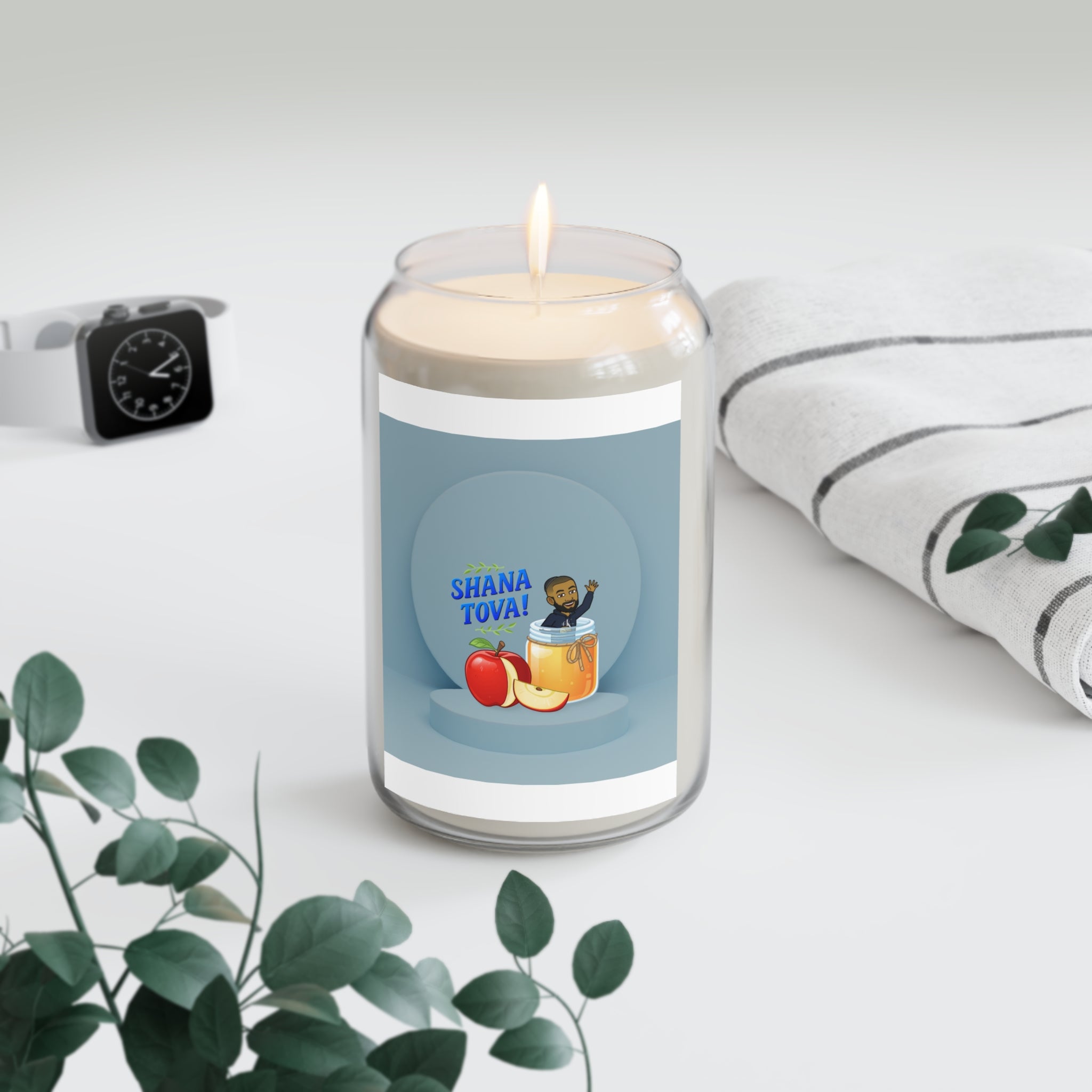Dov's Scented Soy Candle Collection for Rosh Hashanah | Sweet Apple & Honey Aroma | Eco-Friendly Gift | Holiday Decor, Hanukkah, Shana Tova, Housewarming