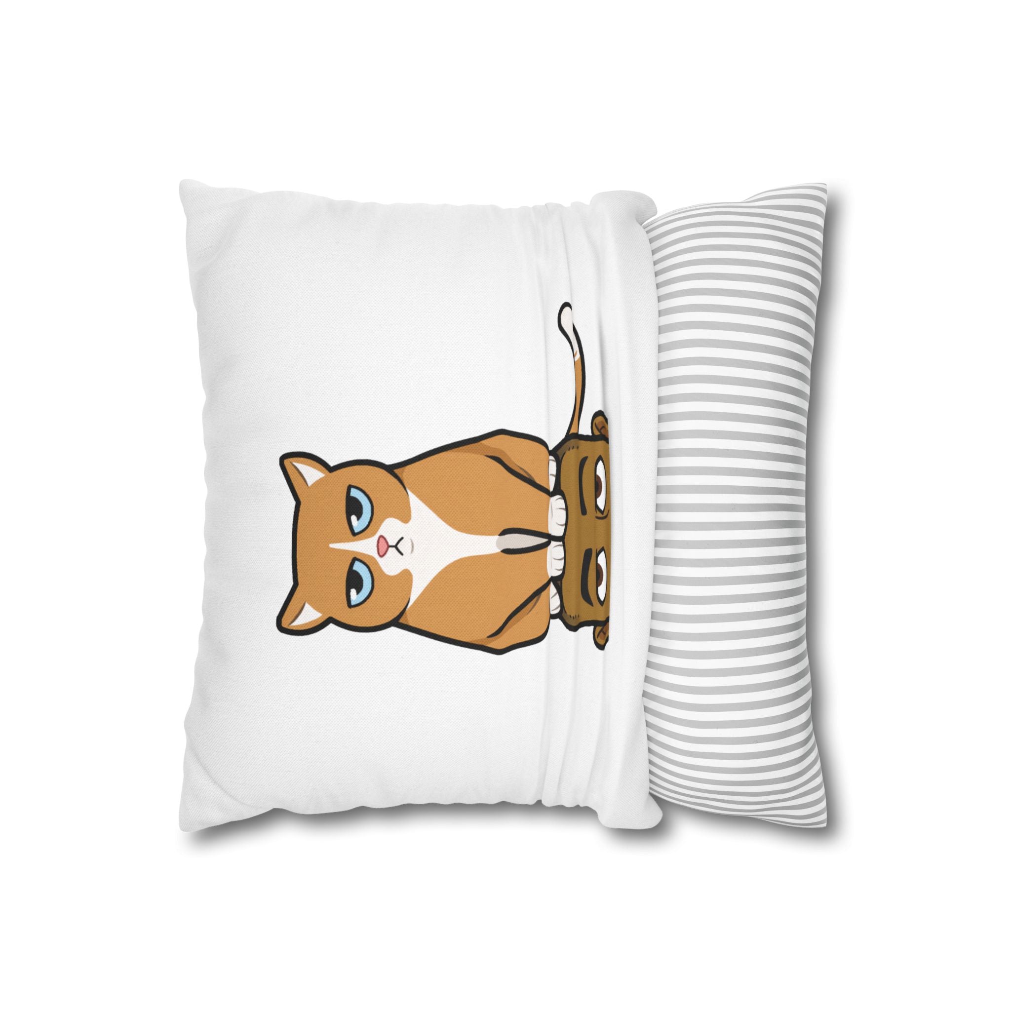 Dov's Whimsical Cat Pillowcase, Funny Pet Decor, Home Accent Pillow, Cat Lover Gift, Cozy Couch Accessory, Unique Cat Design