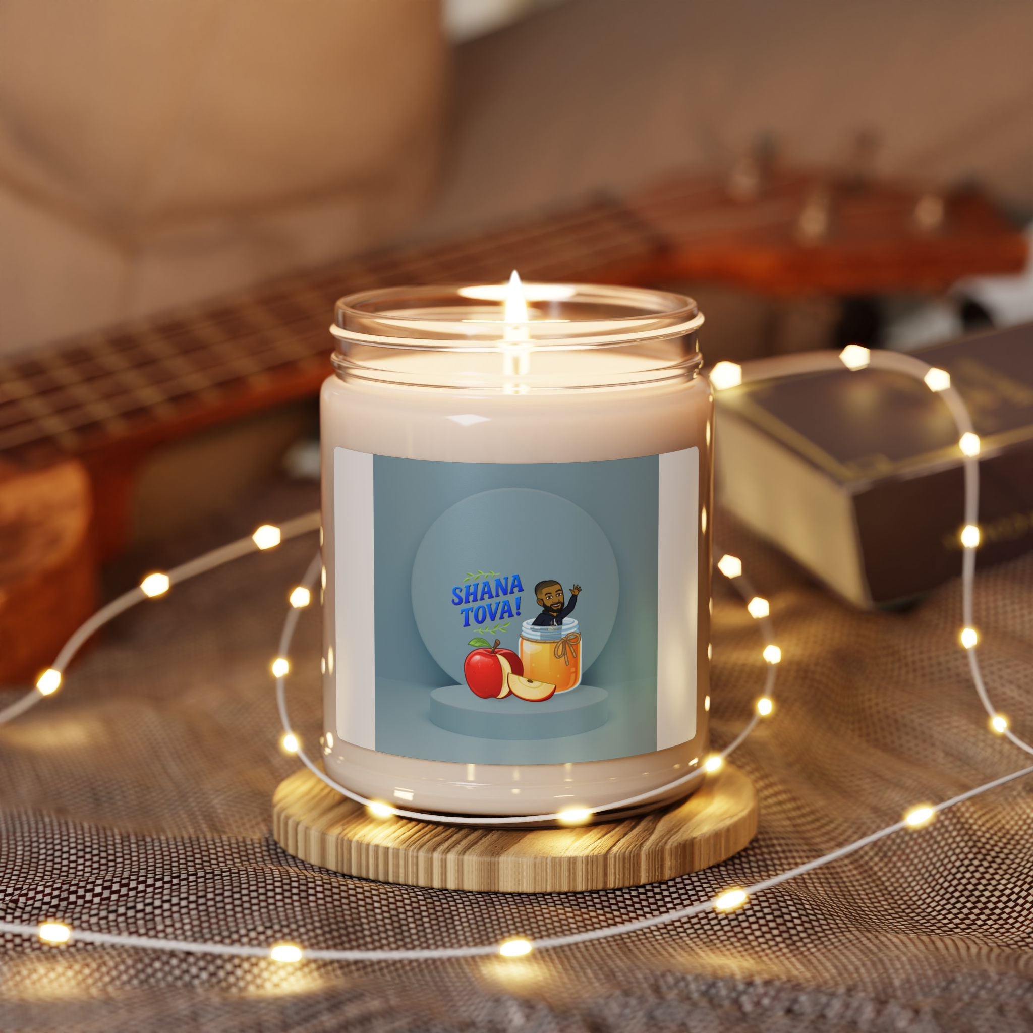 Dov's Rosh Hashanah Scented Candle Collection, Sweet Aromatic Candle for New Year, Seasonal Decor, Gift for Friends, Eco-Friendly Soy Wax