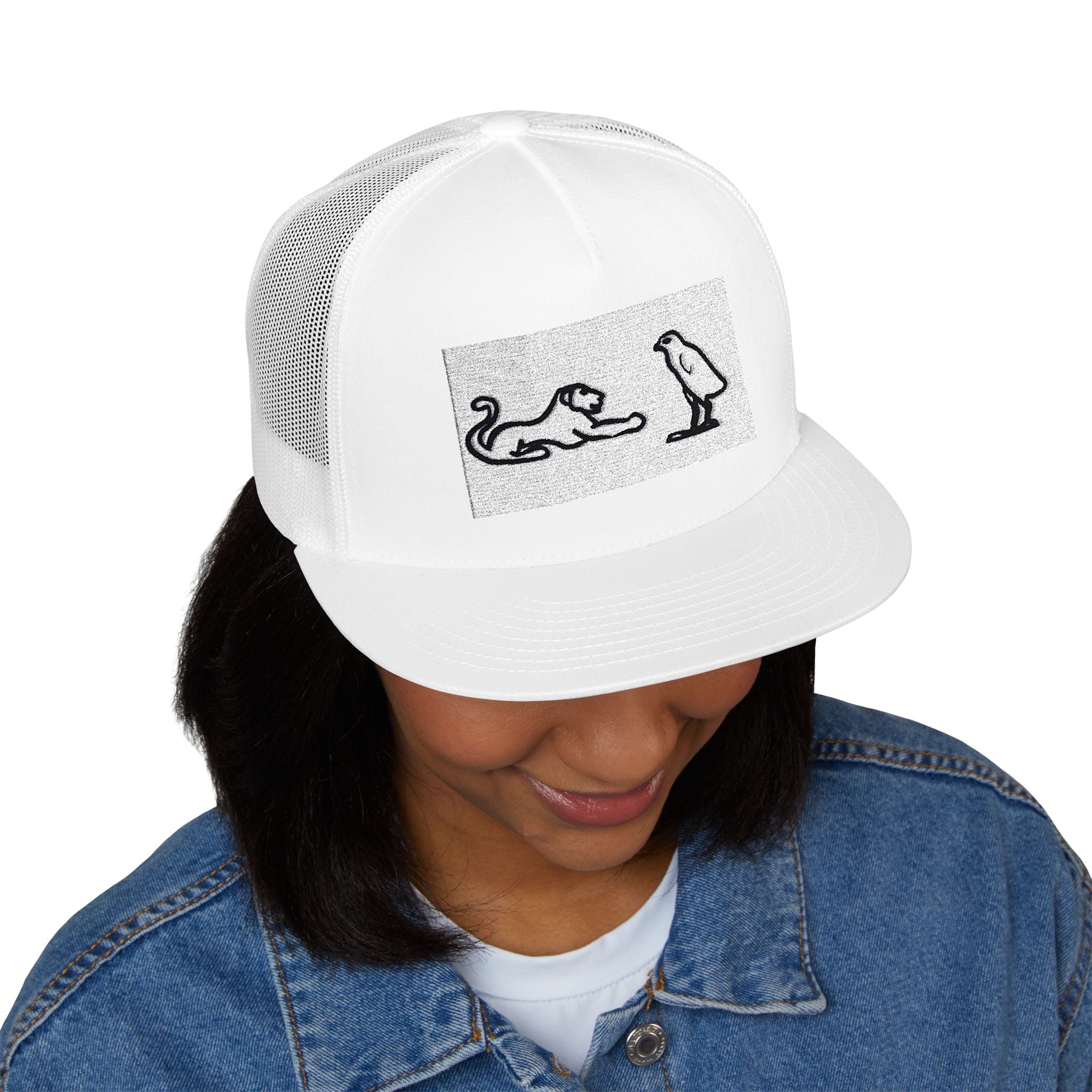Love Language Embroidered Trucker Cap - Fun Outdoor Hat, Pet Lovers Gift, Casual Style, Summer Accessory, Unique Embroidery