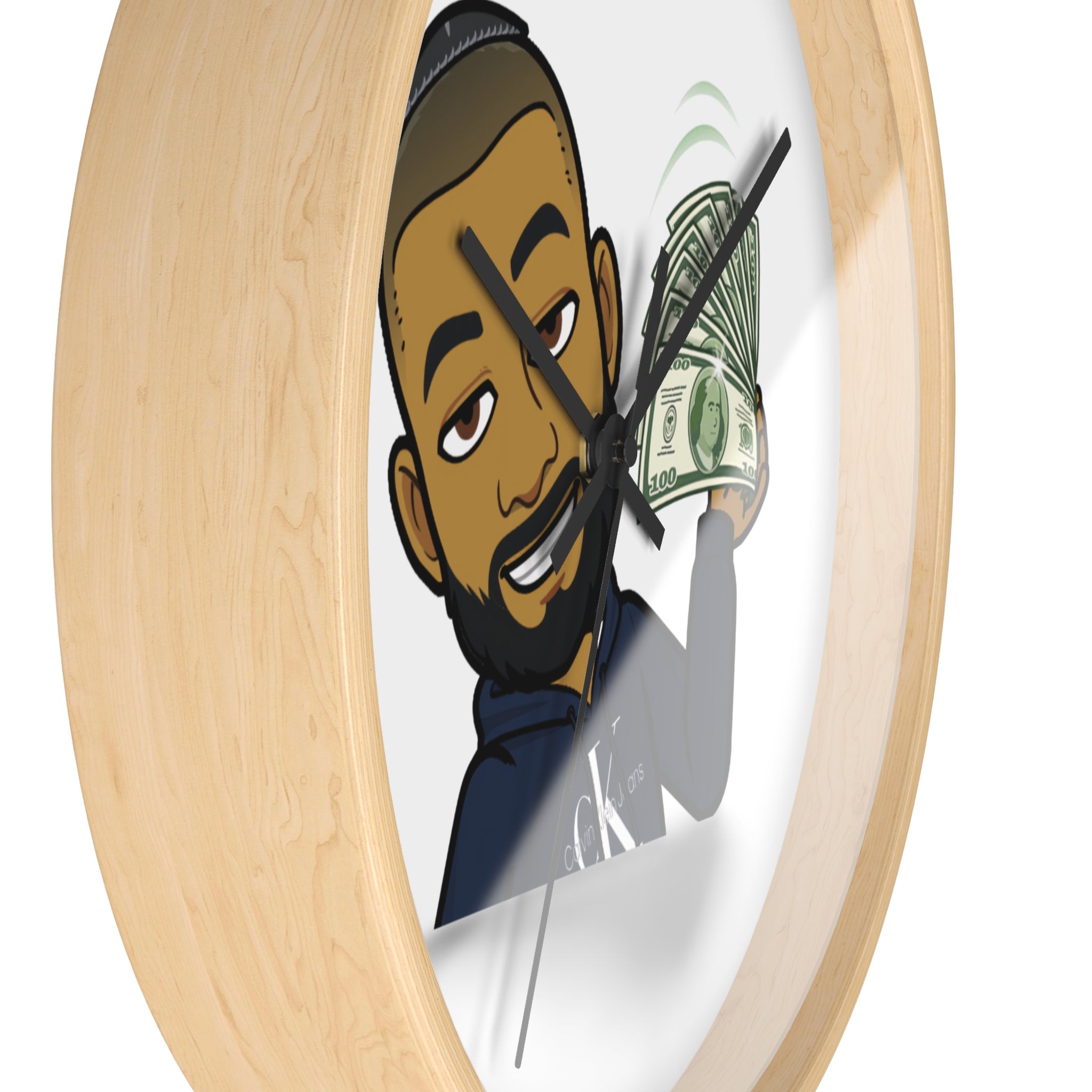 Dov's Funny Cartoon Wall Clock - Motivational Decor, Gift for Entrepreneurs, Office Clock, Unique Home Decor, Geeky Wall Art