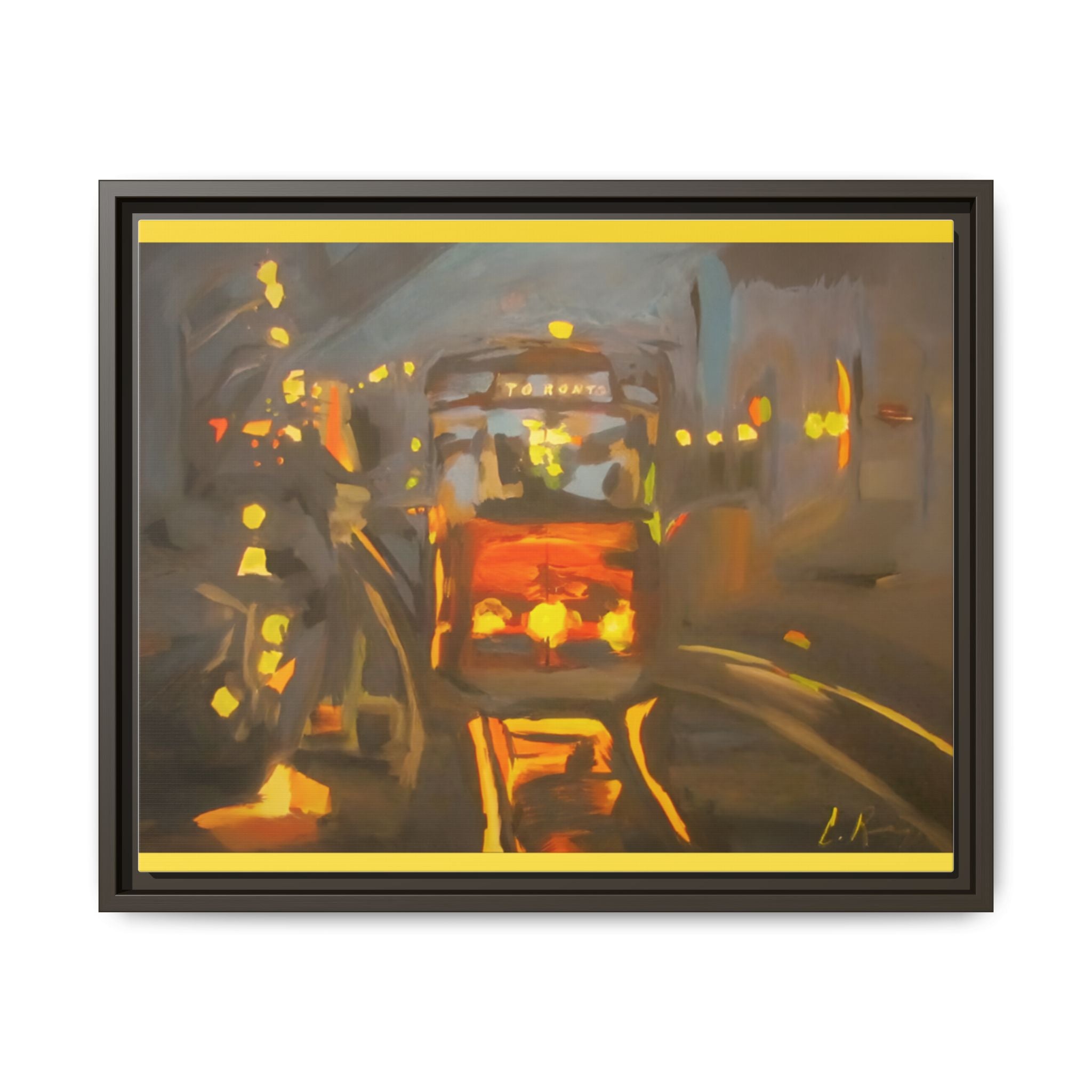 Colorful Cityscape Framed Canvas Art by Dovid Remy, Modern Wall Decor for Home or Office, Unique Gift for Art Lovers, Vibrant Artwork for Living Spaces