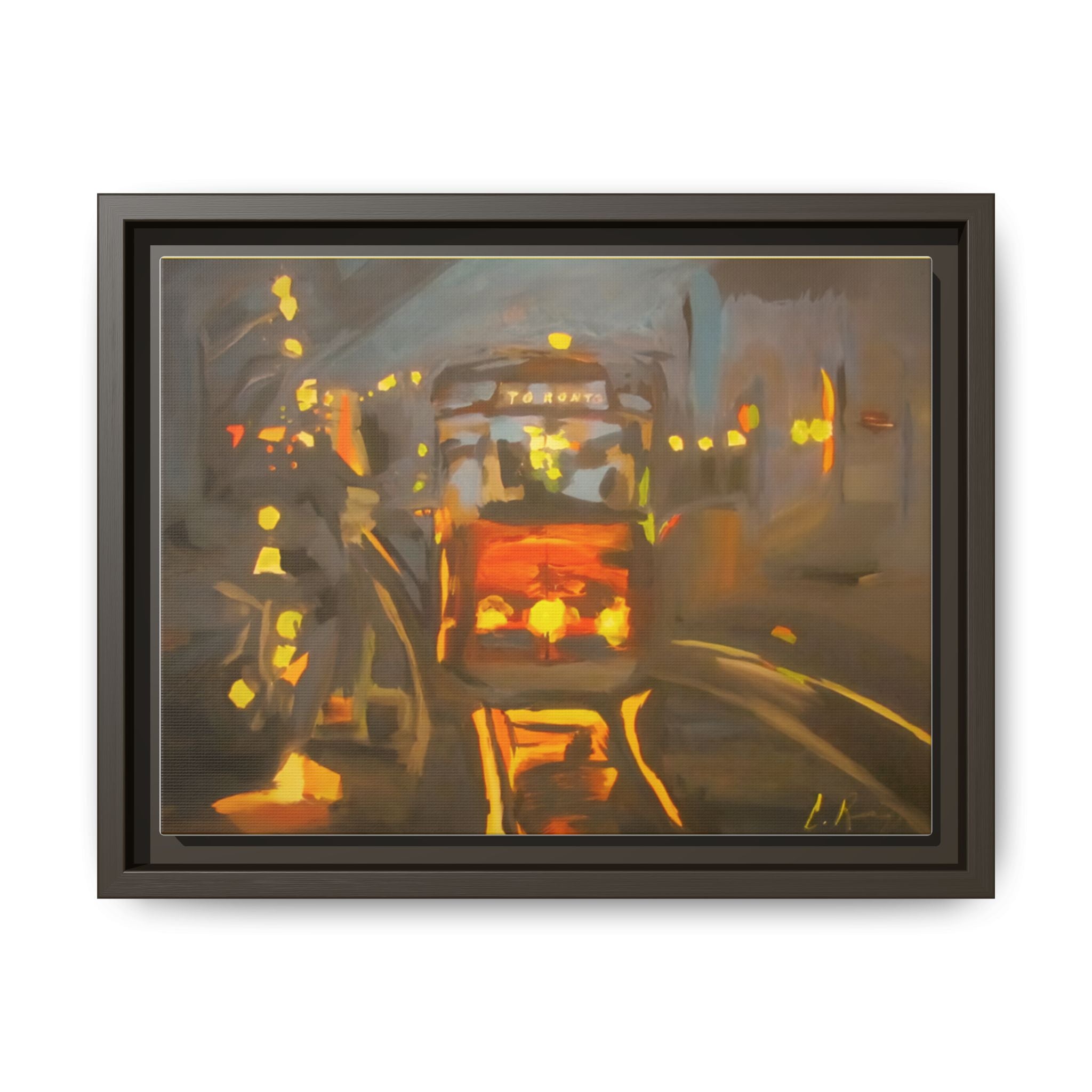 Colorful Cityscape Framed Canvas Art by Dovid Remy, Modern Wall Decor for Home or Office, Unique Gift for Art Lovers, Vibrant Artwork for Living Spaces