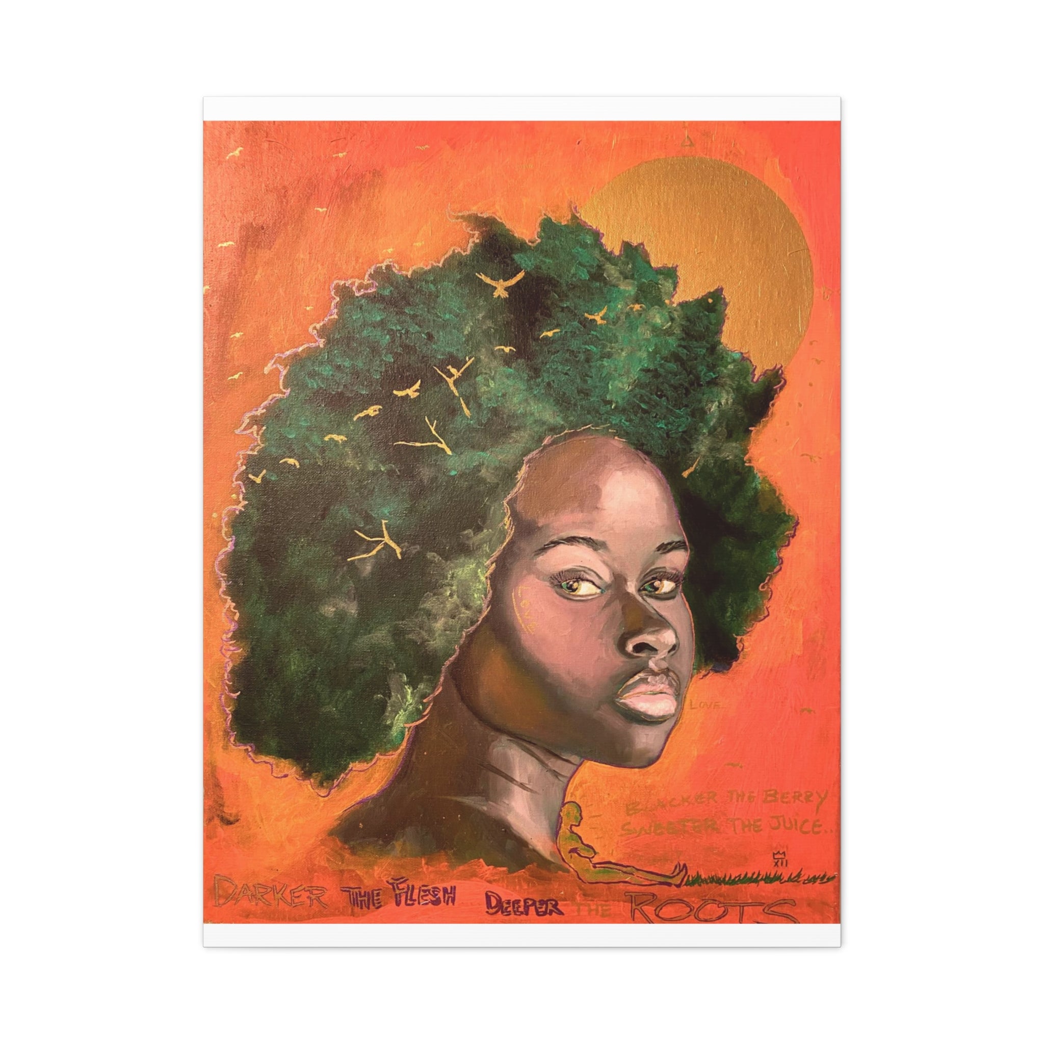 Artistic Canvas Print, Afrocentric Wall Art by Ronald Remy, Unique Home Decor, Gift for Art Lovers, Bohemian Decor, Inspirational Artwork