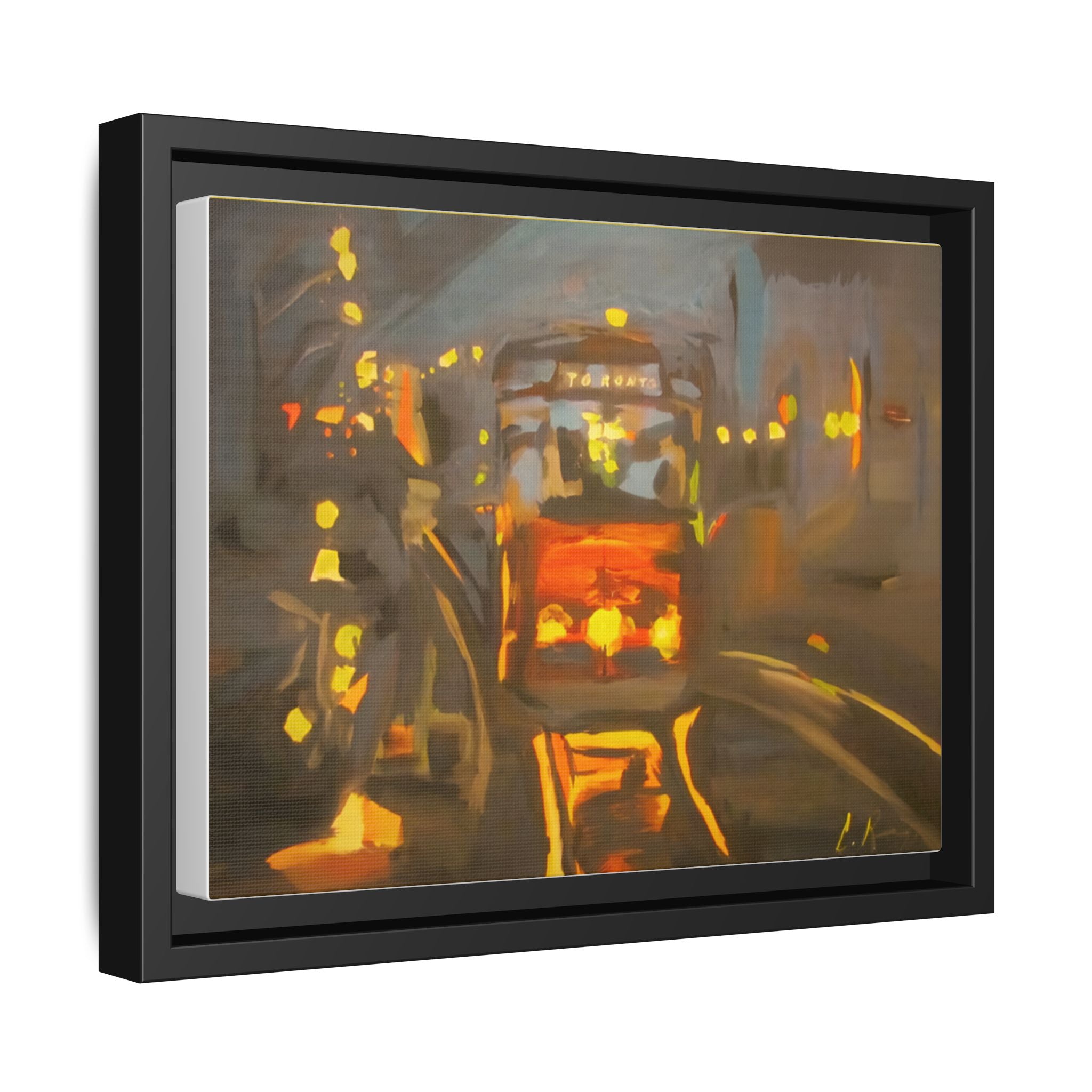 Colorful Cityscape Framed Canvas Art by Dovid Remy, Modern Wall Decor for Home or Office, Unique Gift for Art Lovers, Vibrant Artwork for Living Spaces