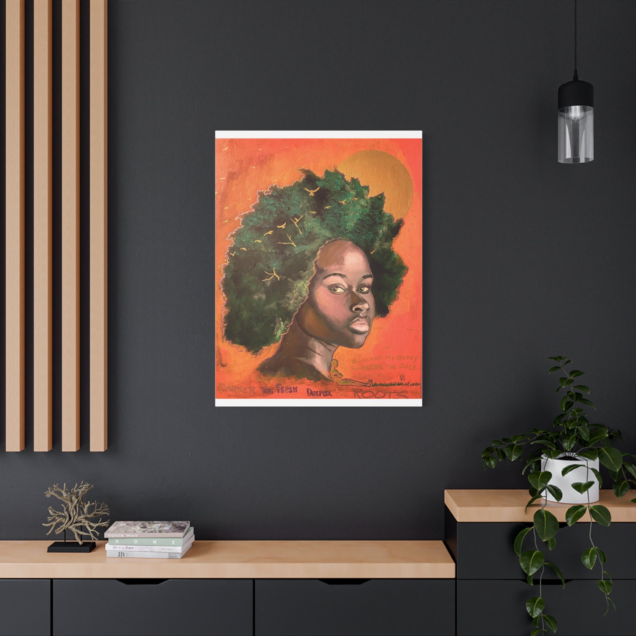 Artistic Canvas Print, Afrocentric Wall Art by Ronald Remy, Unique Home Decor, Gift for Art Lovers, Bohemian Decor, Inspirational Artwork