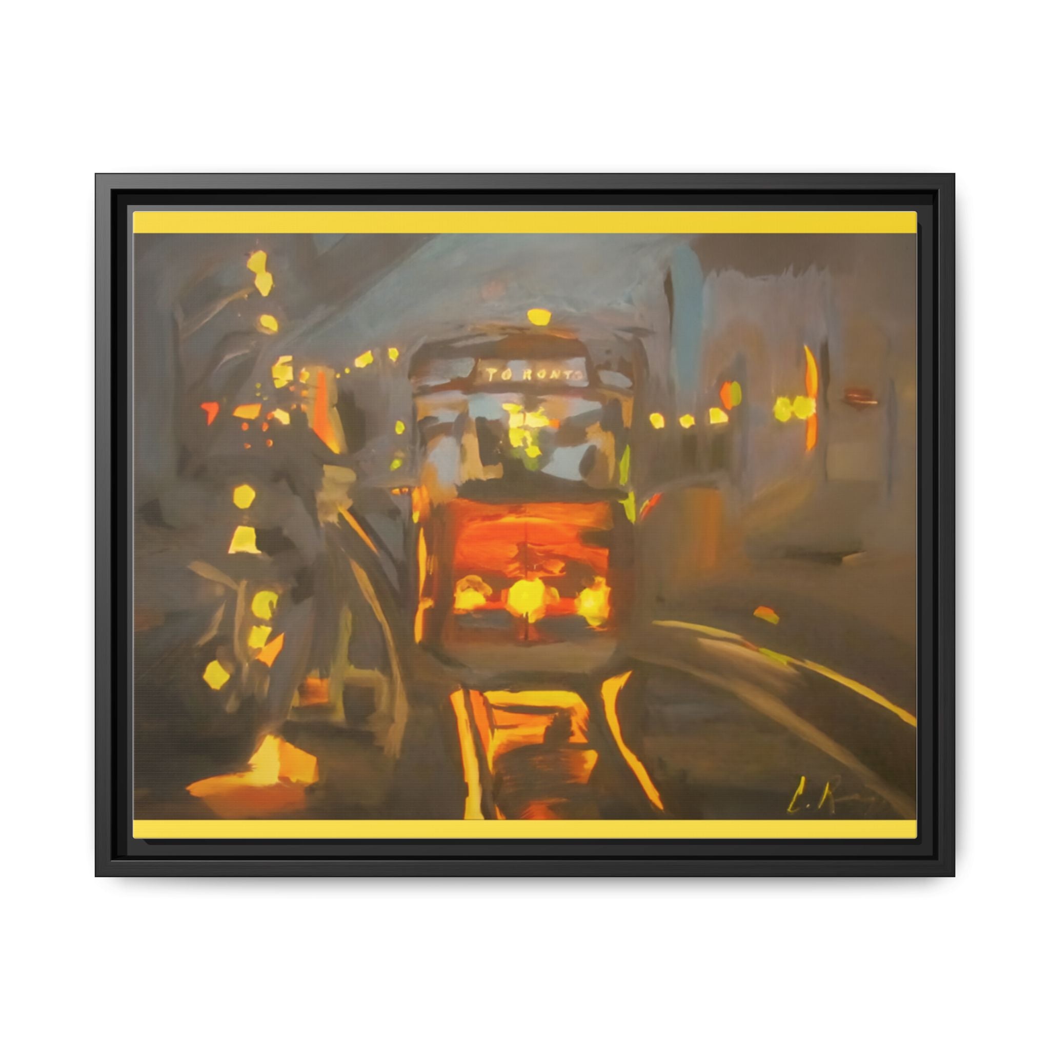 Colorful Cityscape Framed Canvas Art by Dovid Remy, Modern Wall Decor for Home or Office, Unique Gift for Art Lovers, Vibrant Artwork for Living Spaces
