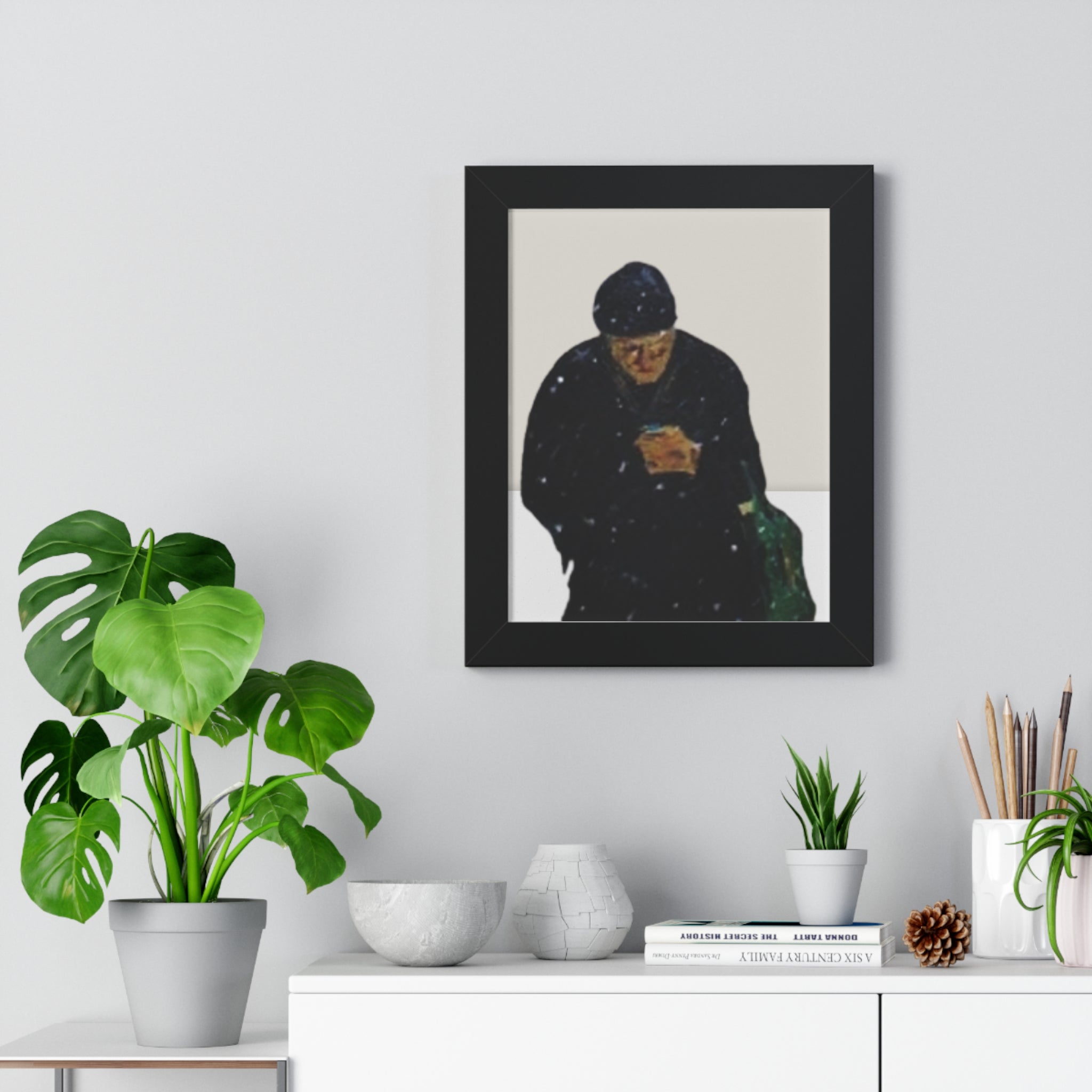 Framed Vertical Poster: Thoughtful Art by Dovid Remy for Home Decor, Unique Gift, Wall Art, Modern Art, Cozy Atmosphere