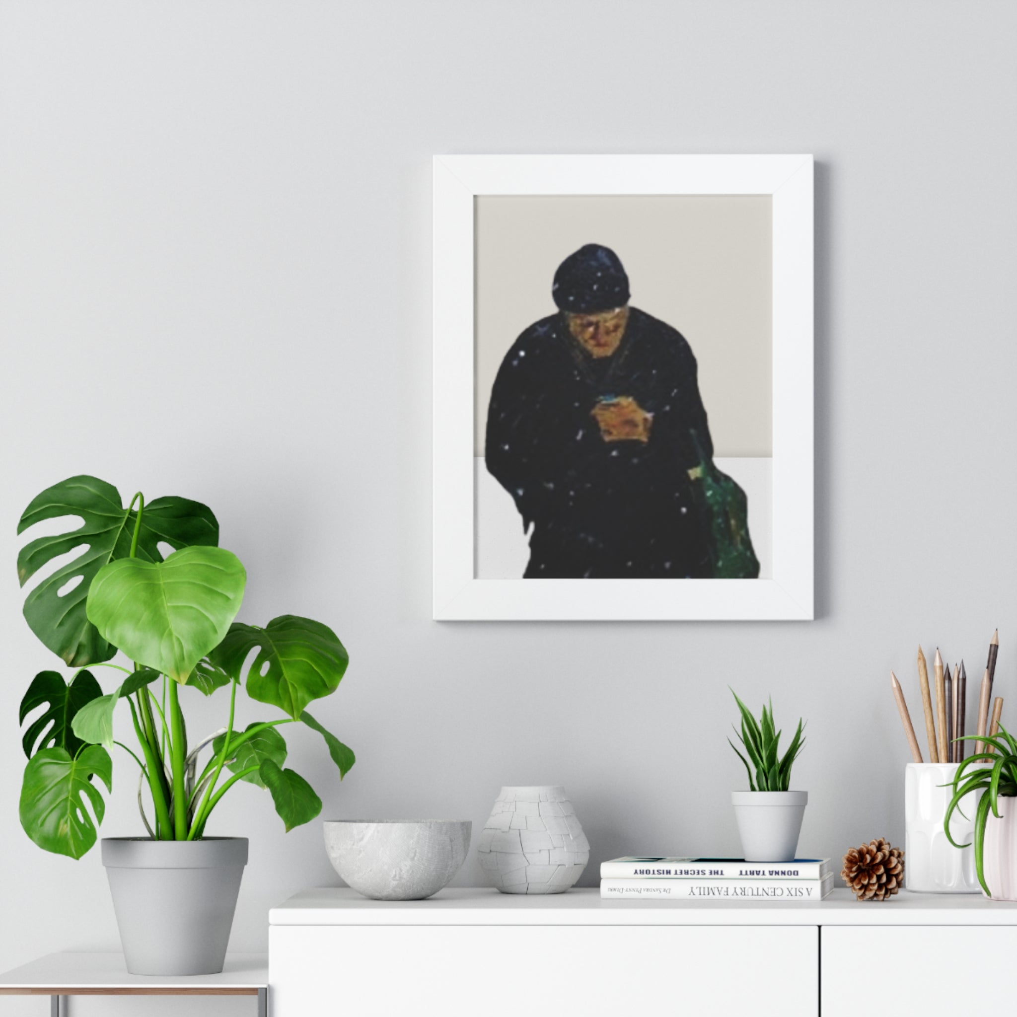 Framed Vertical Poster: Thoughtful Art by Dovid Remy for Home Decor, Unique Gift, Wall Art, Modern Art, Cozy Atmosphere