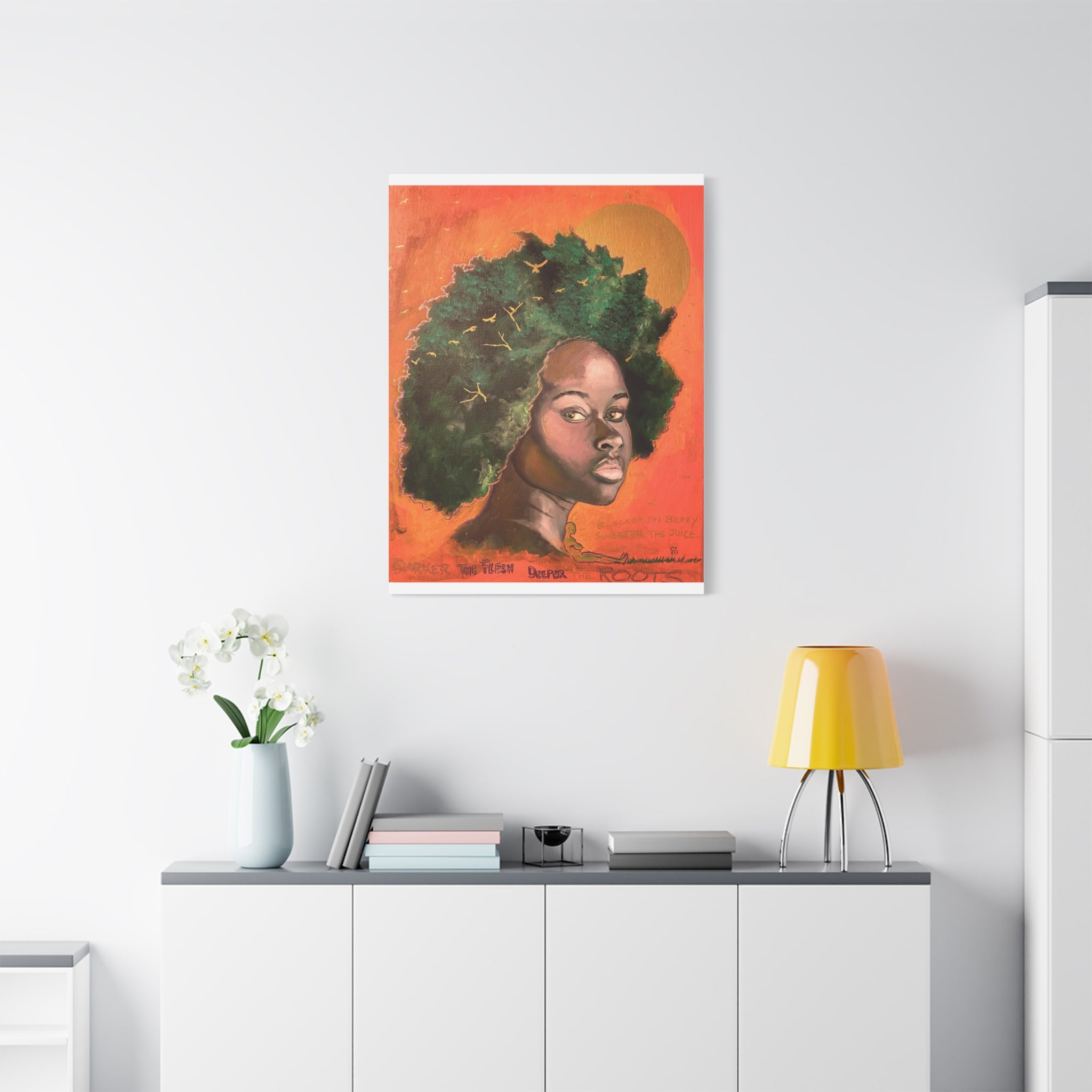 Artistic Canvas Print, Afrocentric Wall Art by Ronald Remy, Unique Home Decor, Gift for Art Lovers, Bohemian Decor, Inspirational Artwork