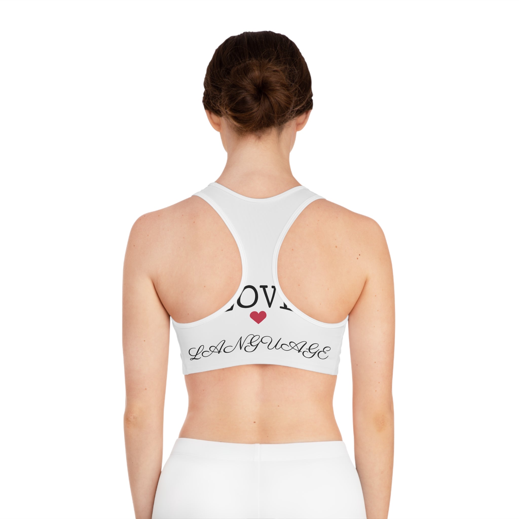 Limite Edition Stylish Sports Bra, Animal Print Workout Top, Activewear for Yoga, Fitness Gift, Unique Love Language Design