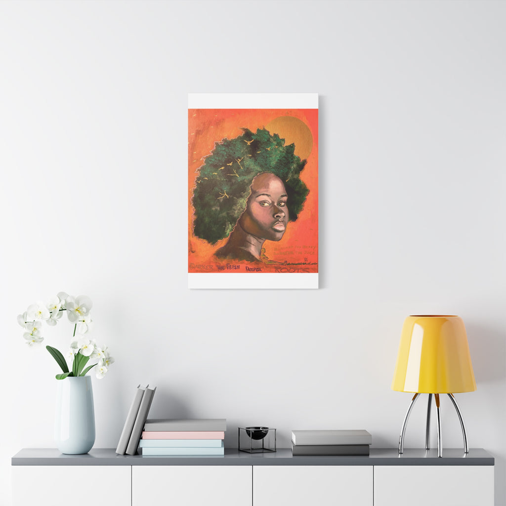 Artistic Canvas Print, Afrocentric Wall Art by Ronald Remy, Unique Home Decor, Gift for Art Lovers, Bohemian Decor, Inspirational Artwork