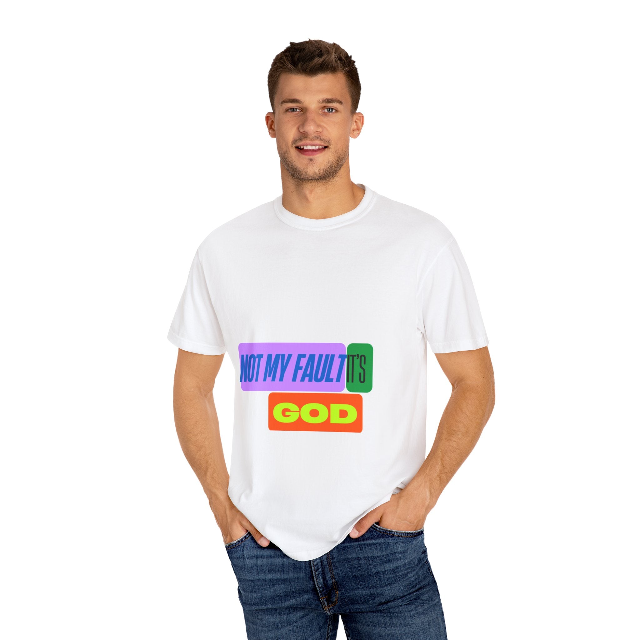 Vibrant Statement T-Shirt, Casual Wear, Gift for Friends, Faith-Inspired Apparel, Summer Style, Unique Graphic Tee