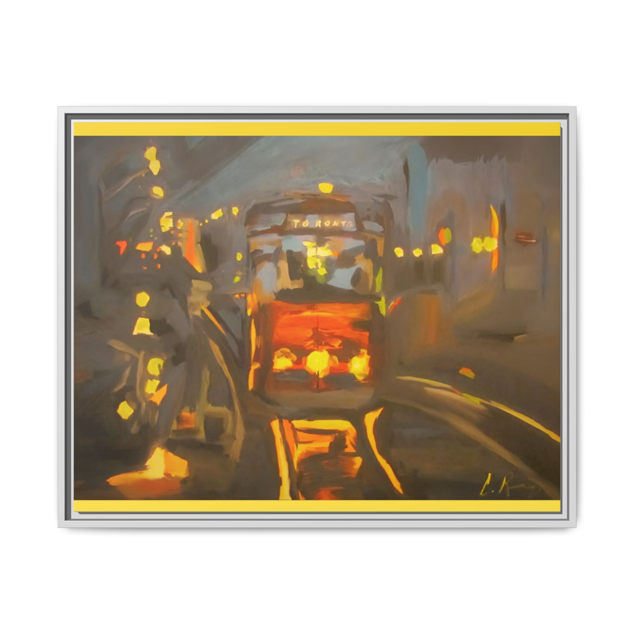 Colorful Cityscape Framed Canvas Art by Dovid Remy, Modern Wall Decor for Home or Office, Unique Gift for Art Lovers, Vibrant Artwork for Living Spaces