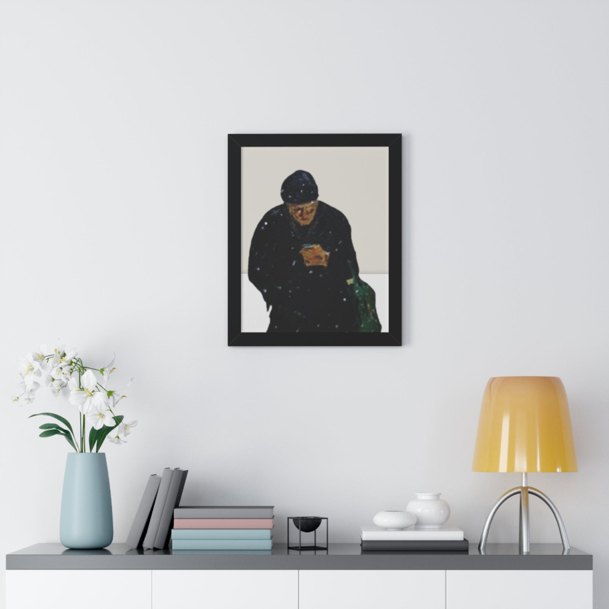 Framed Vertical Poster: Thoughtful Art by Dovid Remy for Home Decor, Unique Gift, Wall Art, Modern Art, Cozy Atmosphere