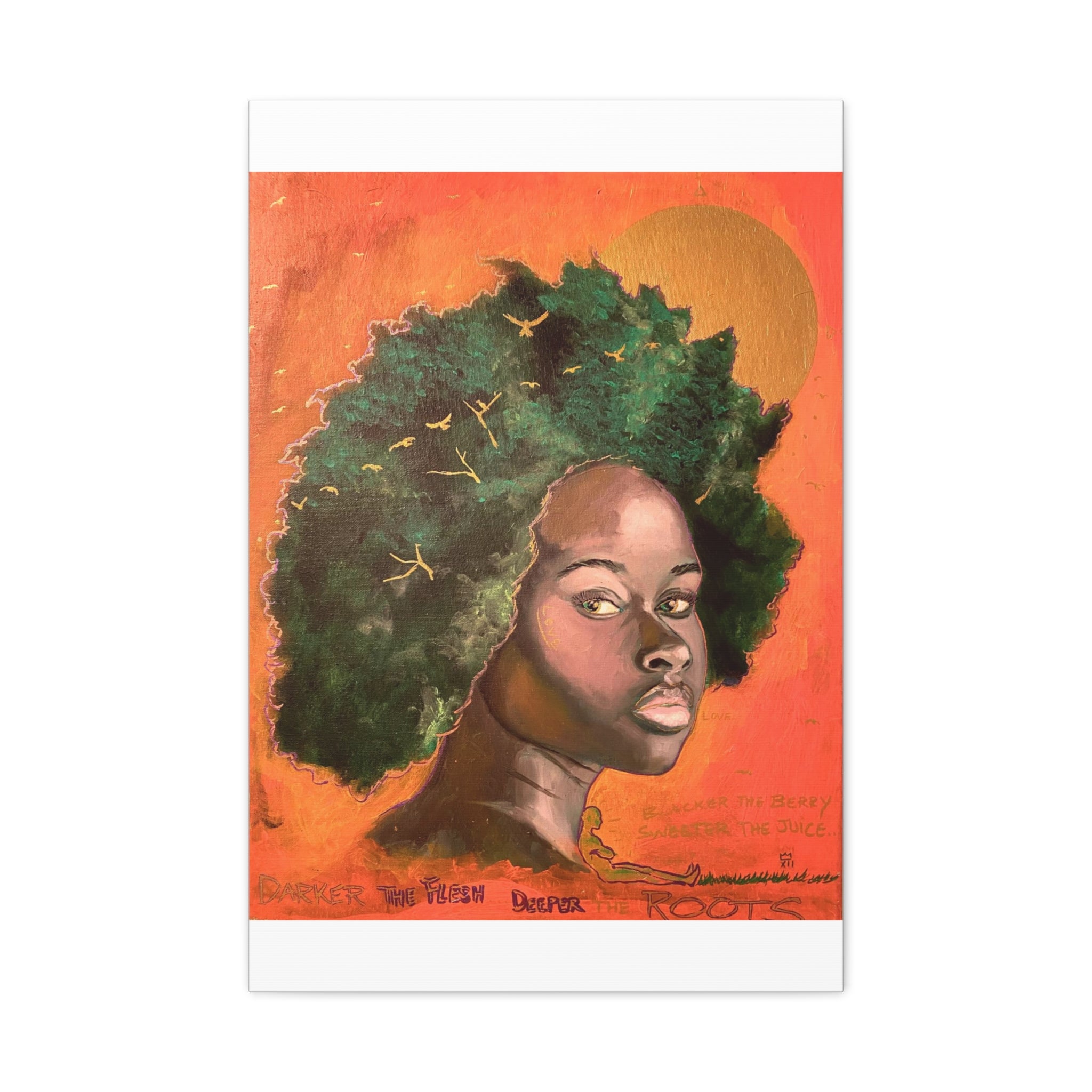 Artistic Canvas Print, Afrocentric Wall Art by Ronald Remy, Unique Home Decor, Gift for Art Lovers, Bohemian Decor, Inspirational Artwork