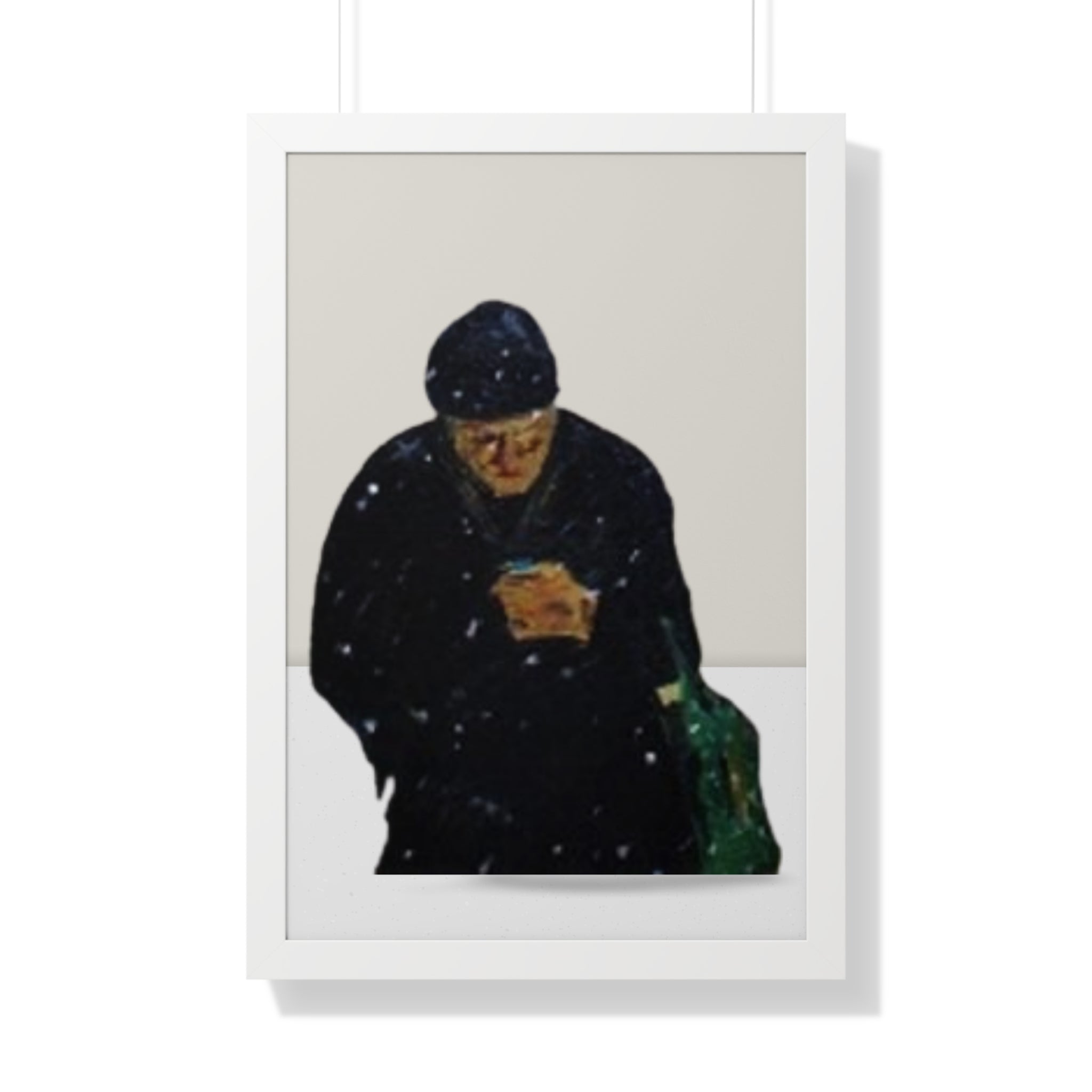 Framed Vertical Poster: Thoughtful Art by Dovid Remy for Home Decor, Unique Gift, Wall Art, Modern Art, Cozy Atmosphere