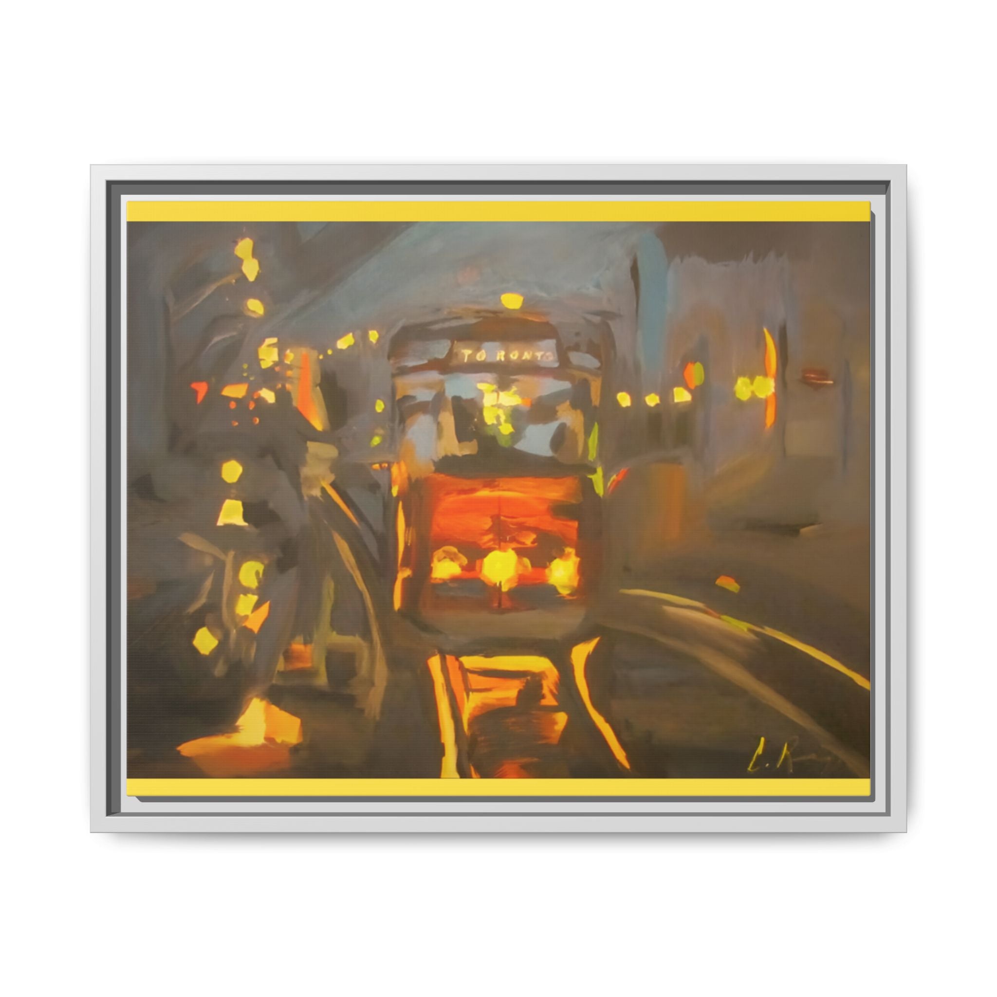 Colorful Cityscape Framed Canvas Art by Dovid Remy, Modern Wall Decor for Home or Office, Unique Gift for Art Lovers, Vibrant Artwork for Living Spaces