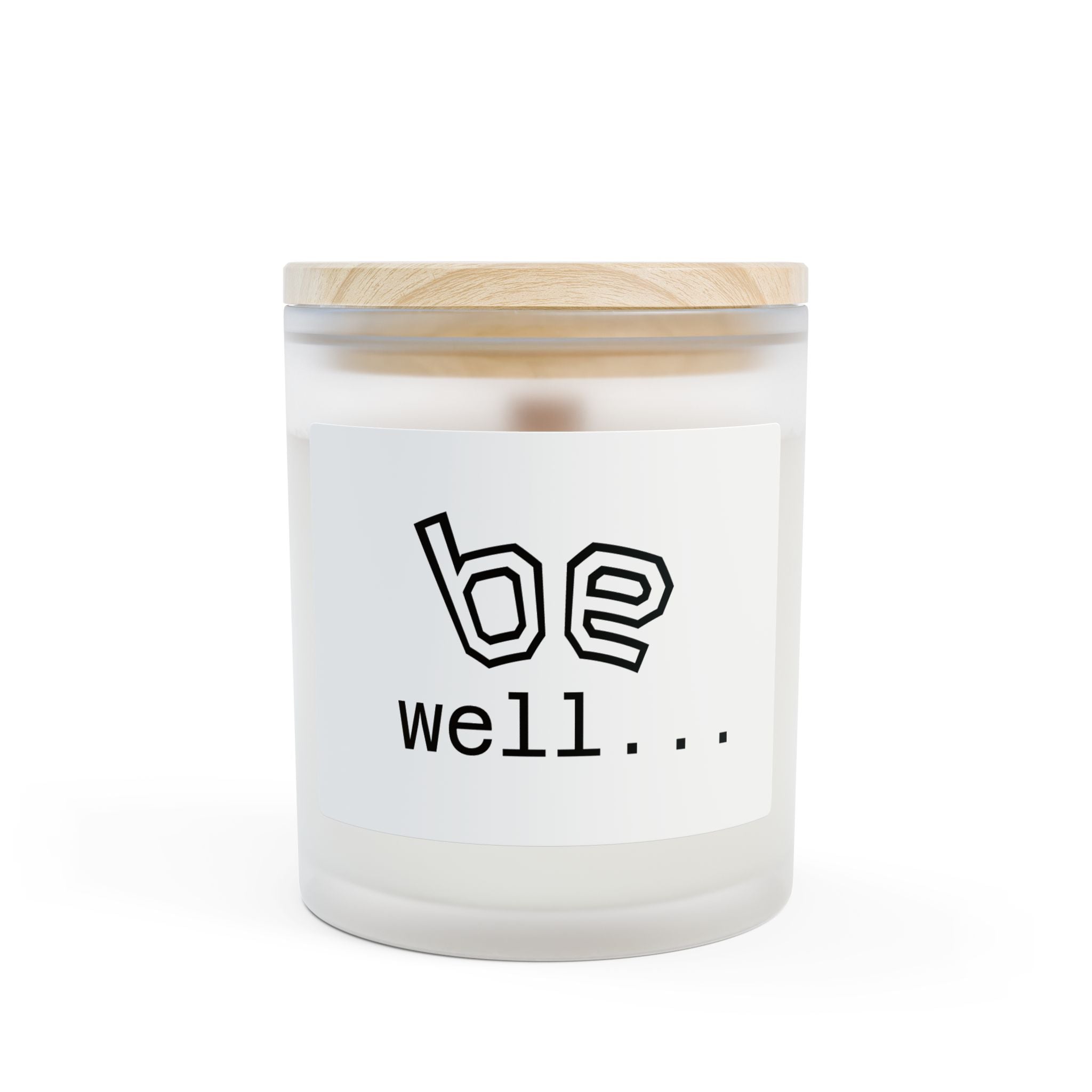 Be Well Frosted Glass Candle - Relaxing Aromatherapy, Home Decor, Self-Care Gift, Wellness Candle, Perfect for Any Occasion