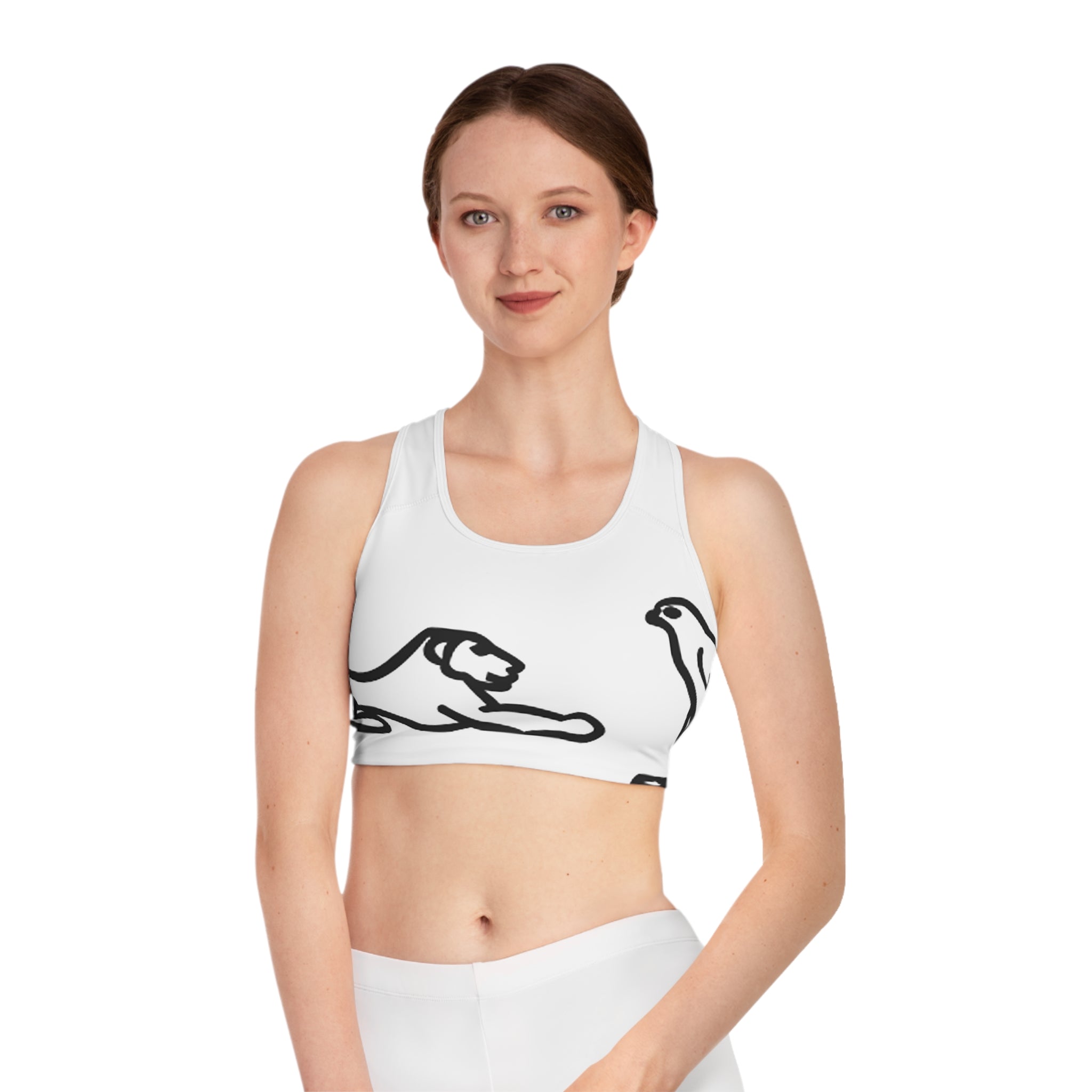 Limite Edition Stylish Sports Bra, Animal Print Workout Top, Activewear for Yoga, Fitness Gift, Unique Love Language Design