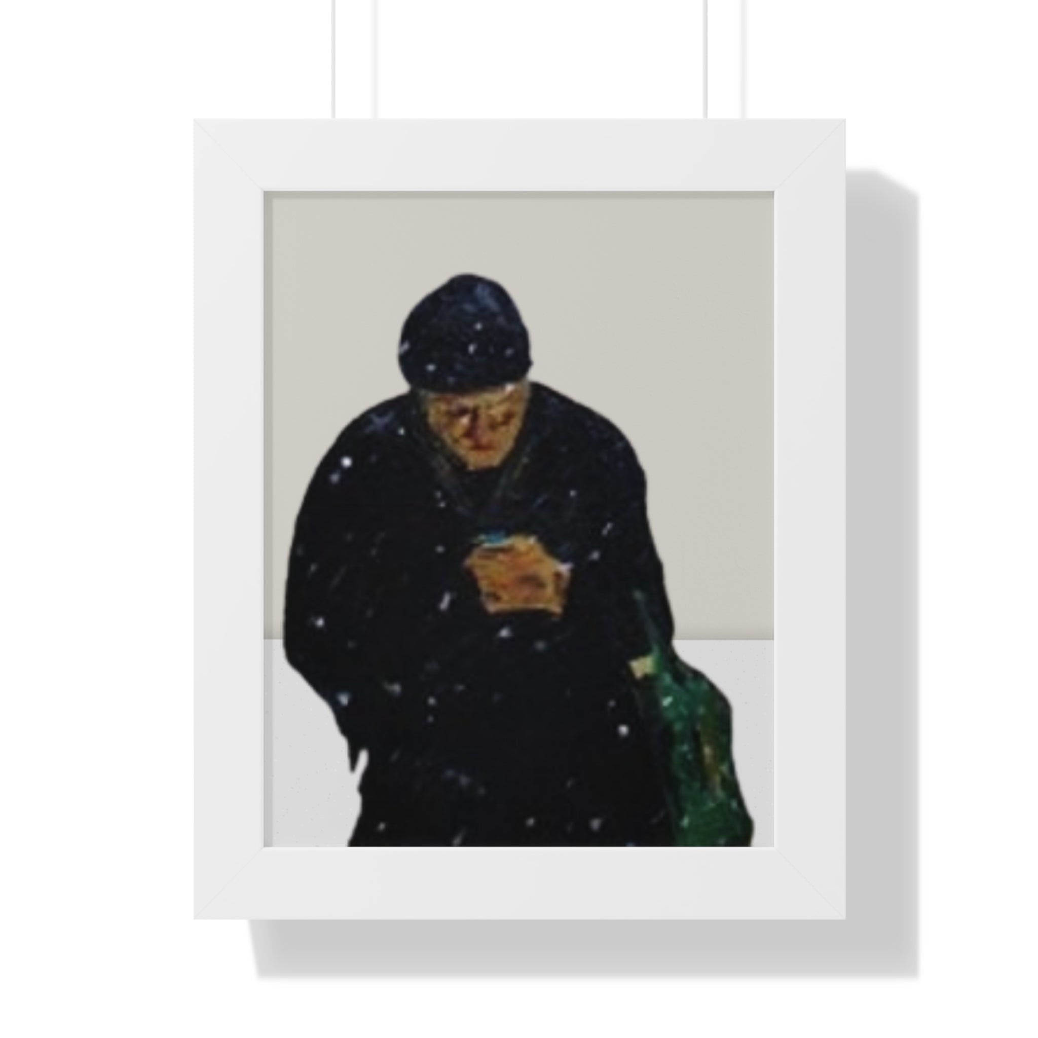 Framed Vertical Poster: Thoughtful Art by Dovid Remy for Home Decor, Unique Gift, Wall Art, Modern Art, Cozy Atmosphere