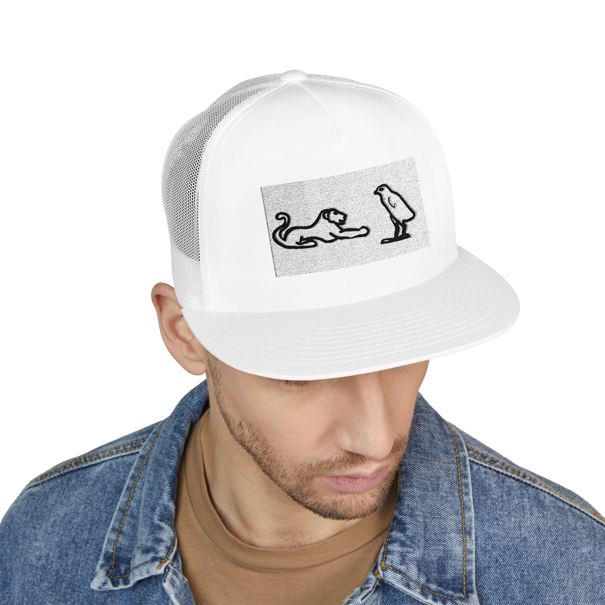 Love Language Embroidered Trucker Cap - Fun Outdoor Hat, Pet Lovers Gift, Casual Style, Summer Accessory, Unique Embroidery