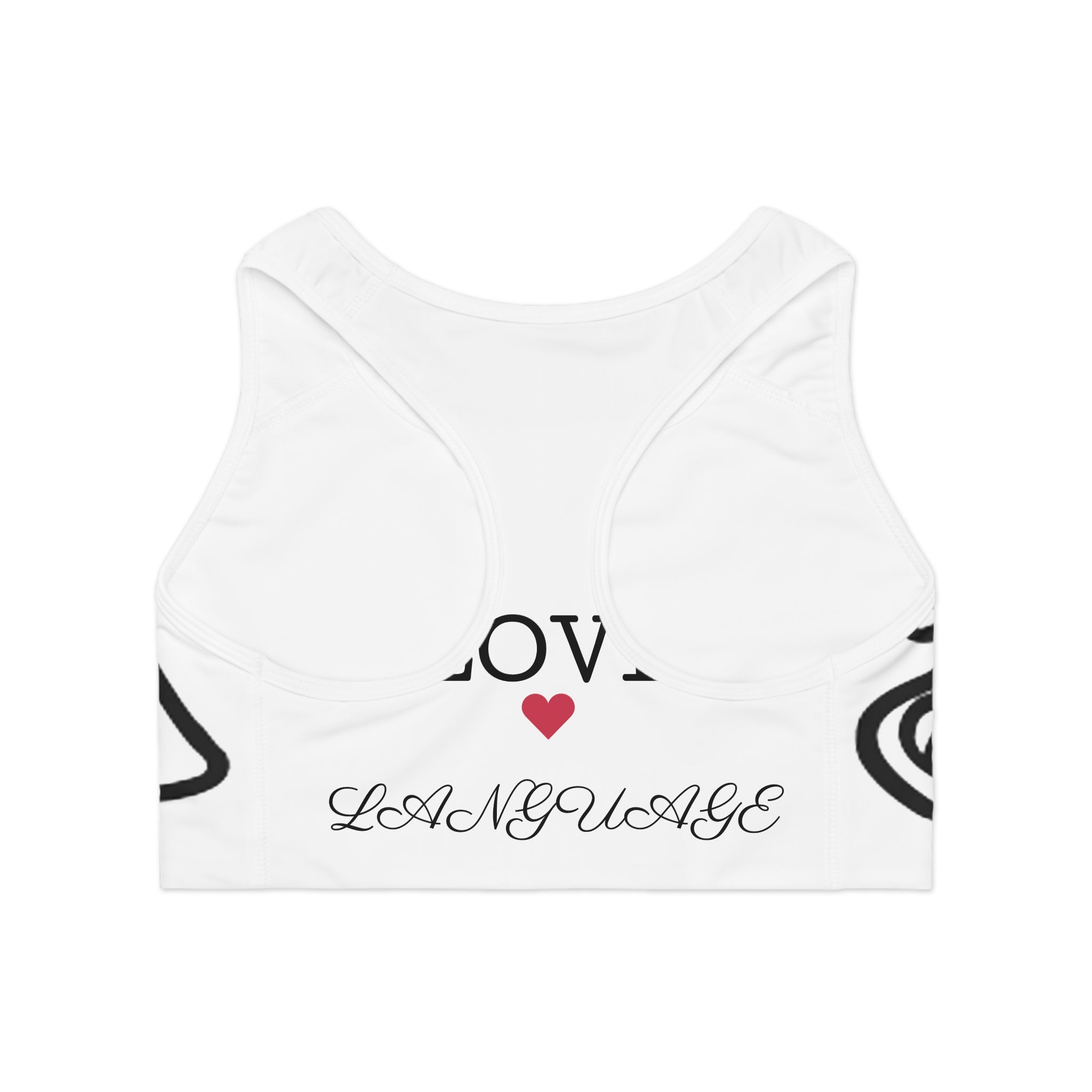 Limite Edition Stylish Sports Bra, Animal Print Workout Top, Activewear for Yoga, Fitness Gift, Unique Love Language Design
