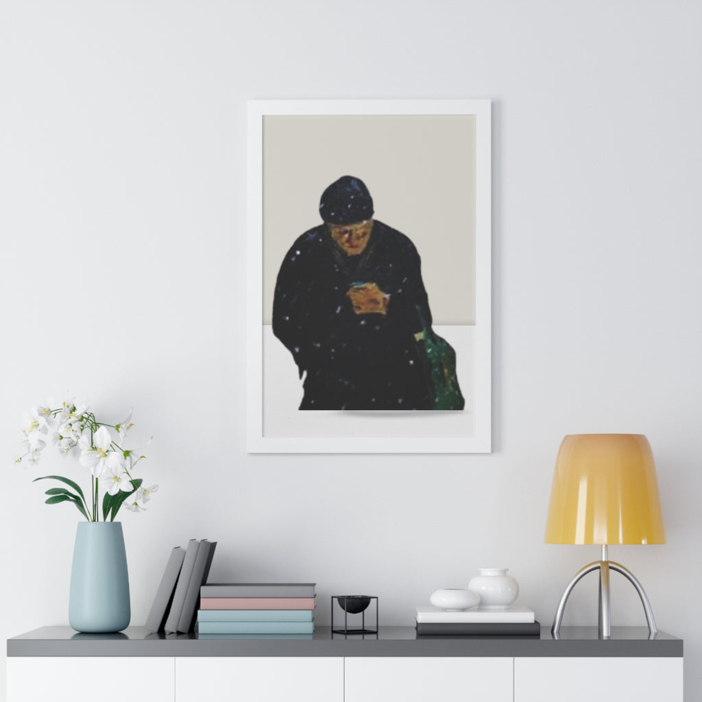 Framed Vertical Poster: Thoughtful Art by Dovid Remy for Home Decor, Unique Gift, Wall Art, Modern Art, Cozy Atmosphere