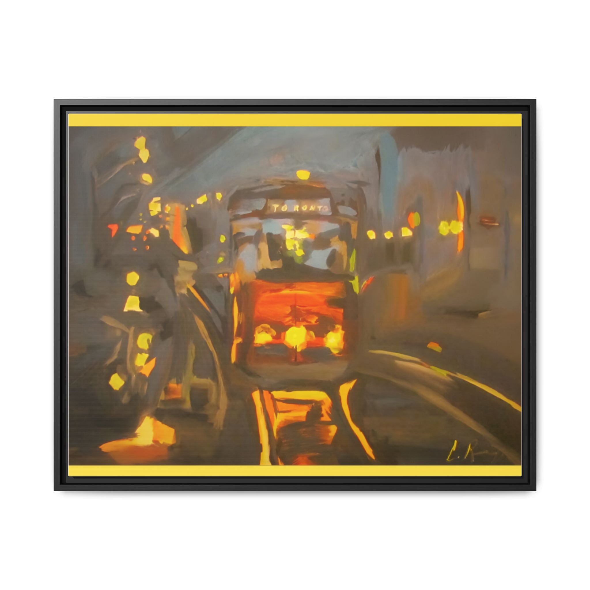 Colorful Cityscape Framed Canvas Art by Dovid Remy, Modern Wall Decor for Home or Office, Unique Gift for Art Lovers, Vibrant Artwork for Living Spaces